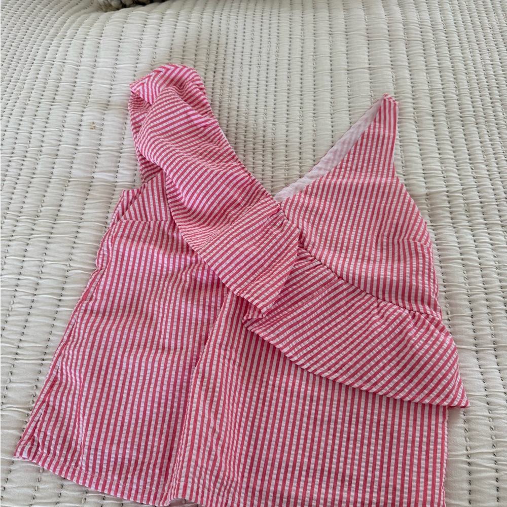 Vineyard Vines Pink and White Striped Blouse
